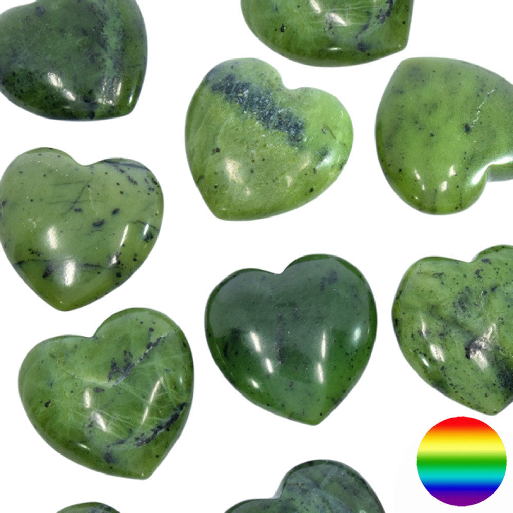 Edelstein Herz - Jade Nephrit 30mm