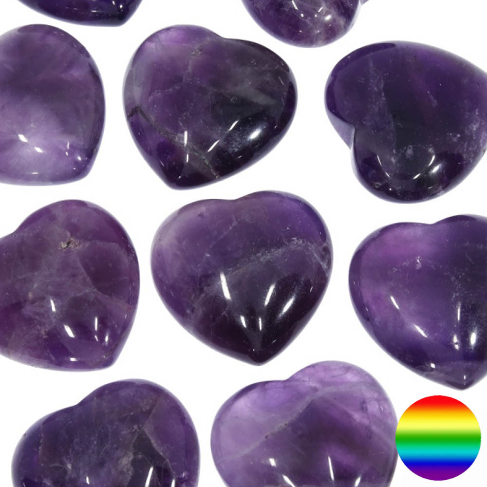 Edelstein Herz - Amethyst 30mm