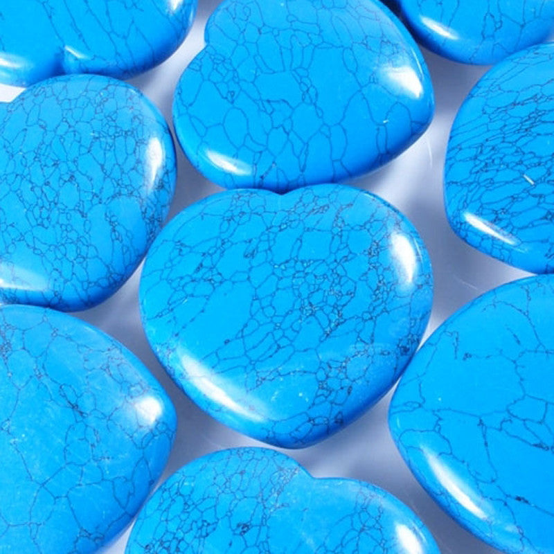 Edelstein Herz - Türkis 40mm