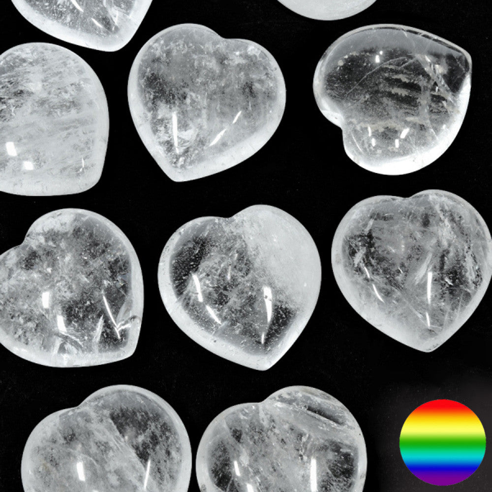 Edelstein Herz - Bergkristall 30mm