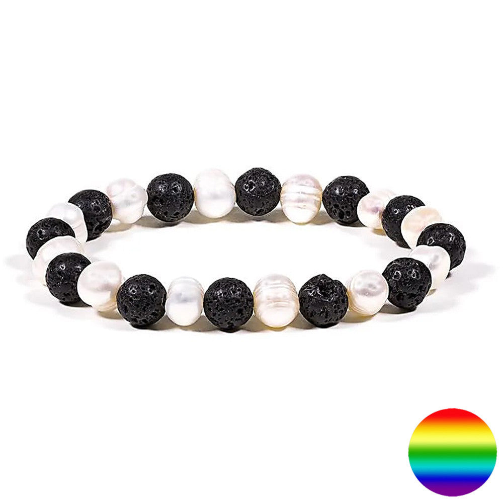 Armband - Lavastein-Perlen