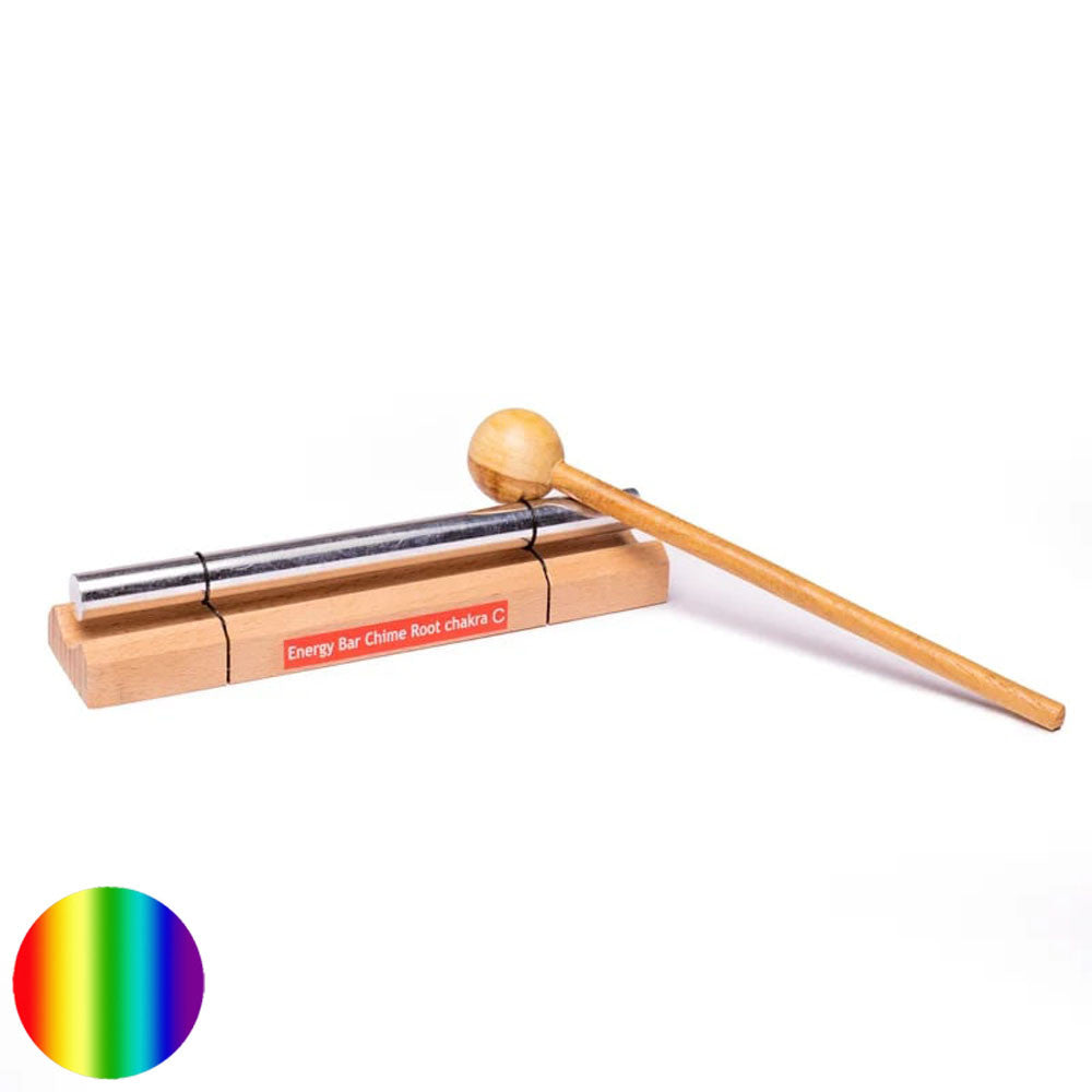 Heilungs Klangstab 1. Chakra - Ton C | Lieferung mit Holzklopfer