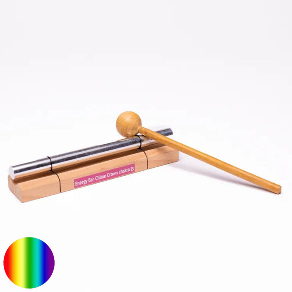 Heilungs Klangstab 7. Chakra - Ton B | wird mit Holzklopfer geliefert