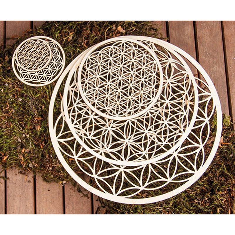 Untersetzer Holz Lebensblume 9cm | auch in anderen Grössen erhältlich