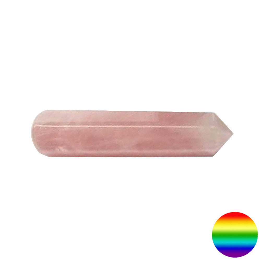 Massagestab - Rosenquarz kurz