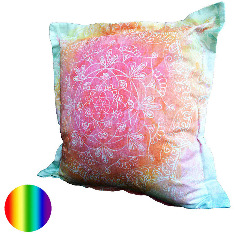 Spirit of Om Kissen 40x40cm Faszination-Rainbow | mit Füllung PES