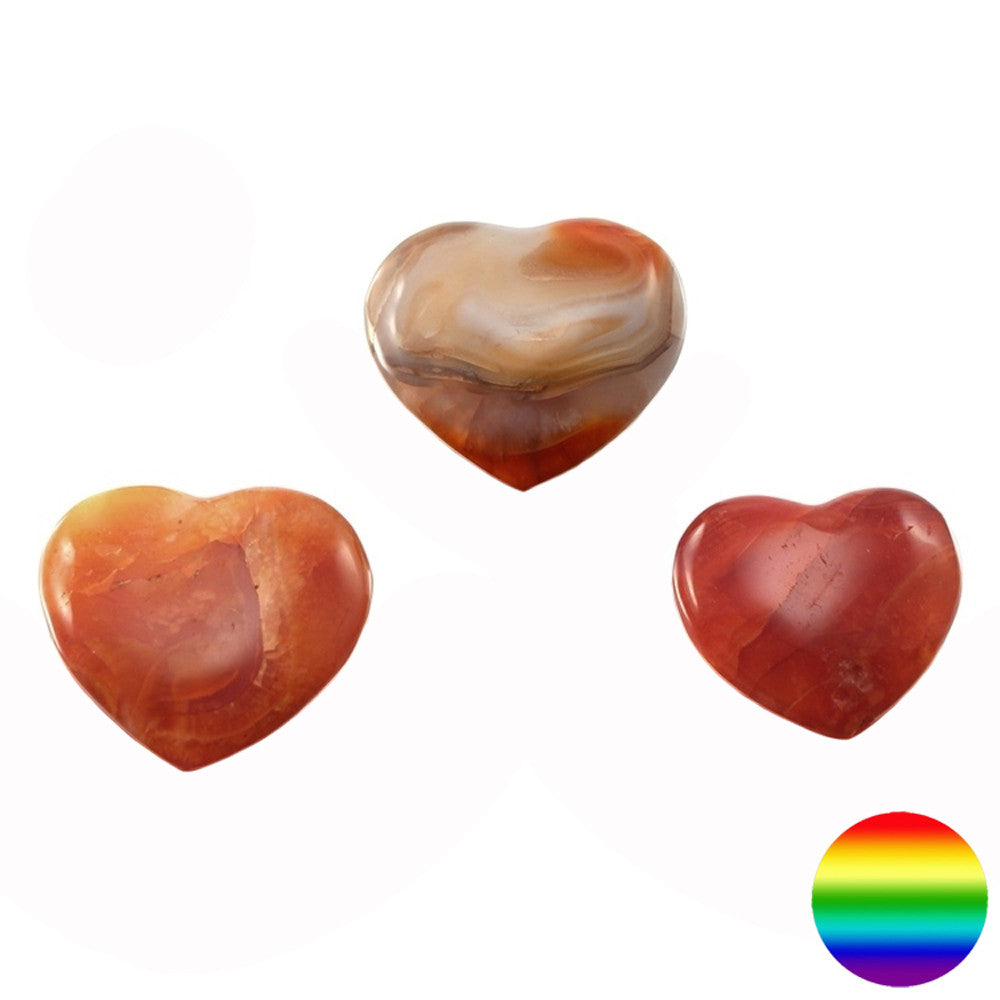 Edelstein Herz - Carneol 33mm