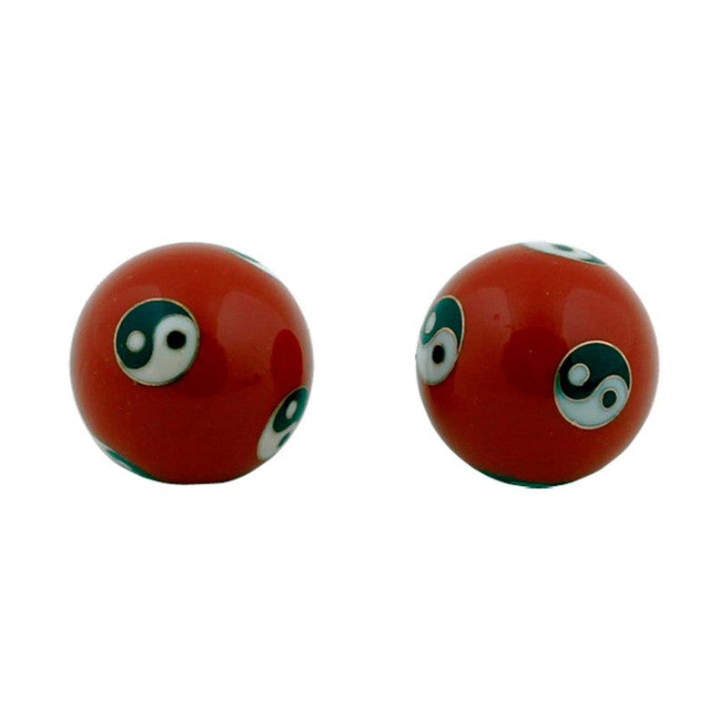 Qi Gong Kugeln - 35mm Yin Yang rot