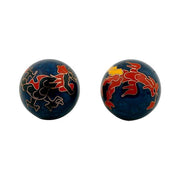 Qi Gong Kugeln - 35mm Drache & Phönix dunkelblau