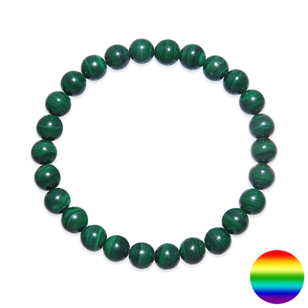 Armband 8mm Kugeln - Malachit