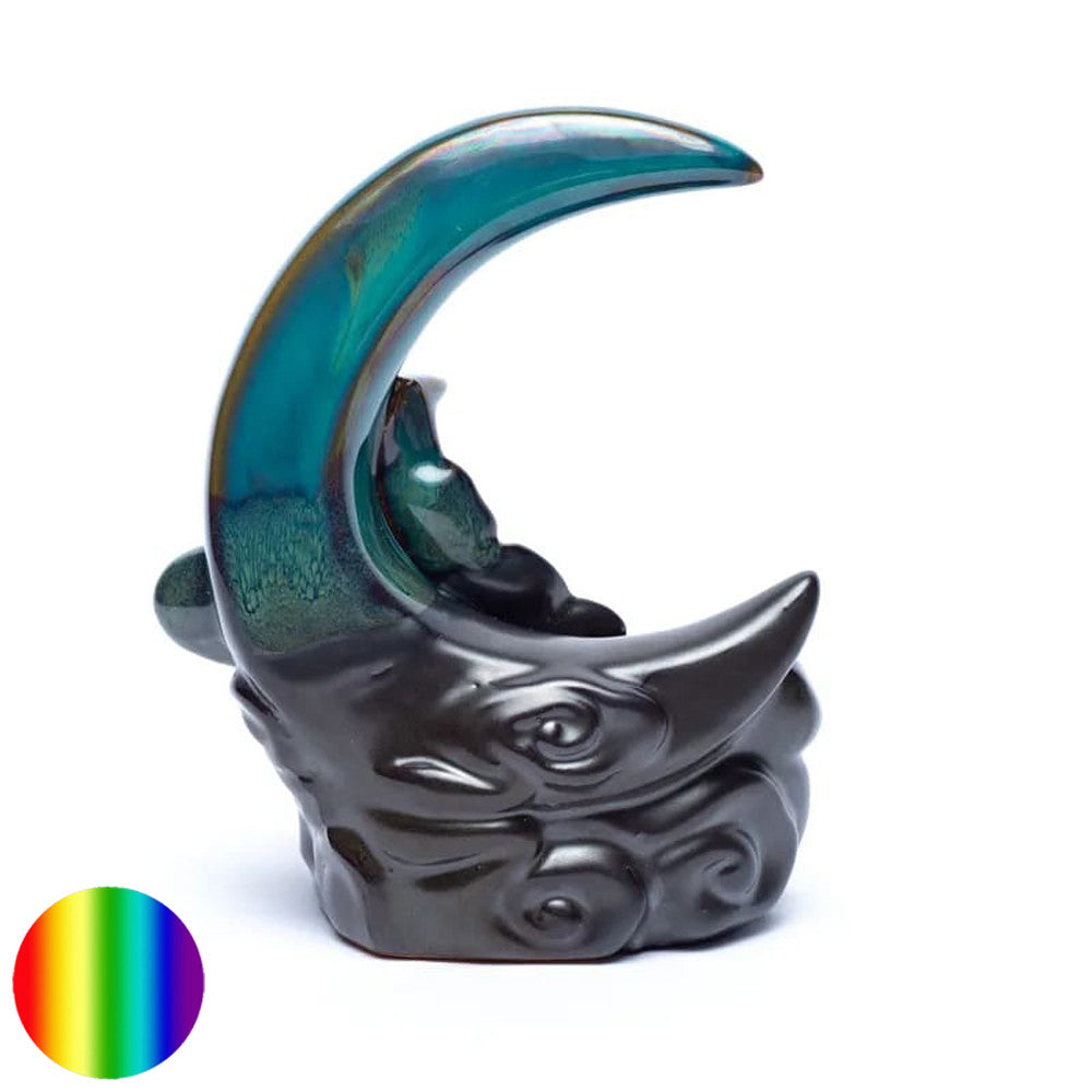 Rückfluss Weihrauchbrenner Mond | für Räucher-Kegel und -Stäbchen