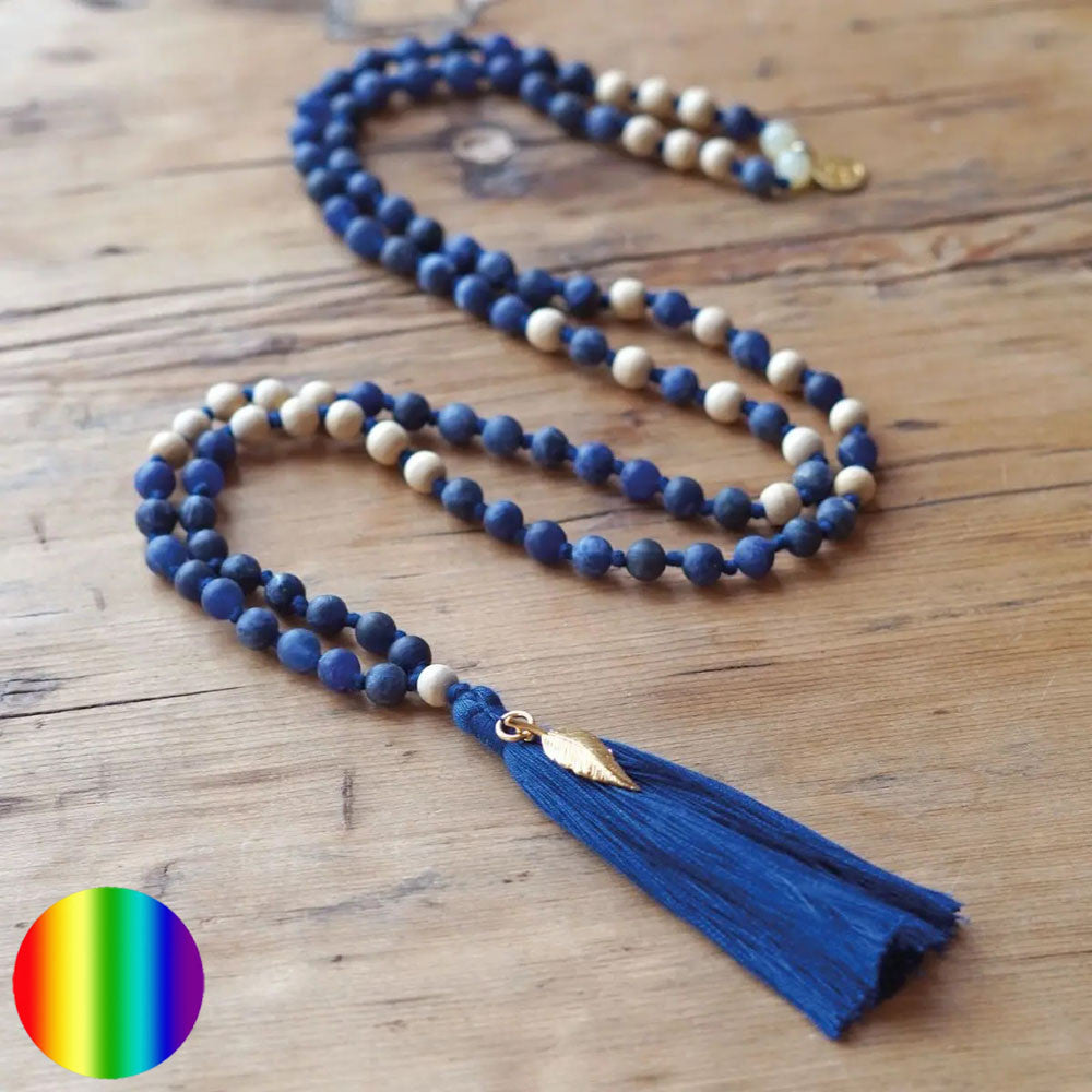 Spirit of Om Mala - Sodalith| mit Orangen Calcit und Sandelholz