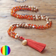 Spirit of Om Mala - Carneol| mit Orangen Calcit und Sandelholz