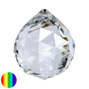 Regenbogen-Kristall - Kugel-Dreieck Meridian 40mm | facettiert
