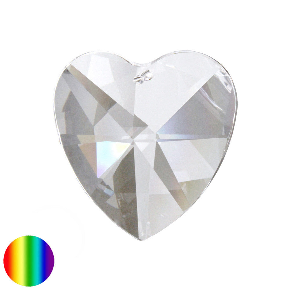 Regenbogen-Kristall - Herz 28mm | facettiert geschliffen