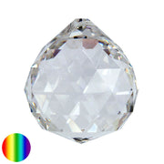 Regenbogen-Kristall - Kugel-Dreieck 80mm | facettiert geschliffen