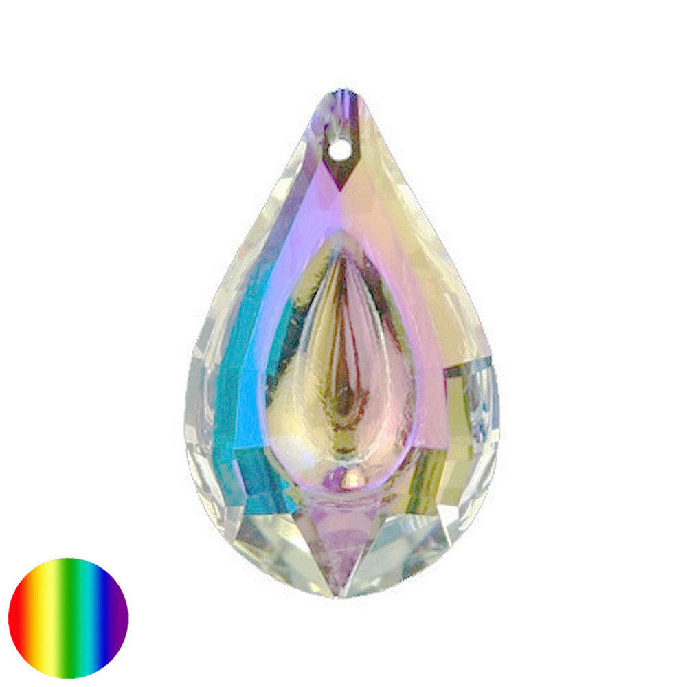 Regenbogen-Kristall - Mandel Bindi irisierend 50mm | facettiert
