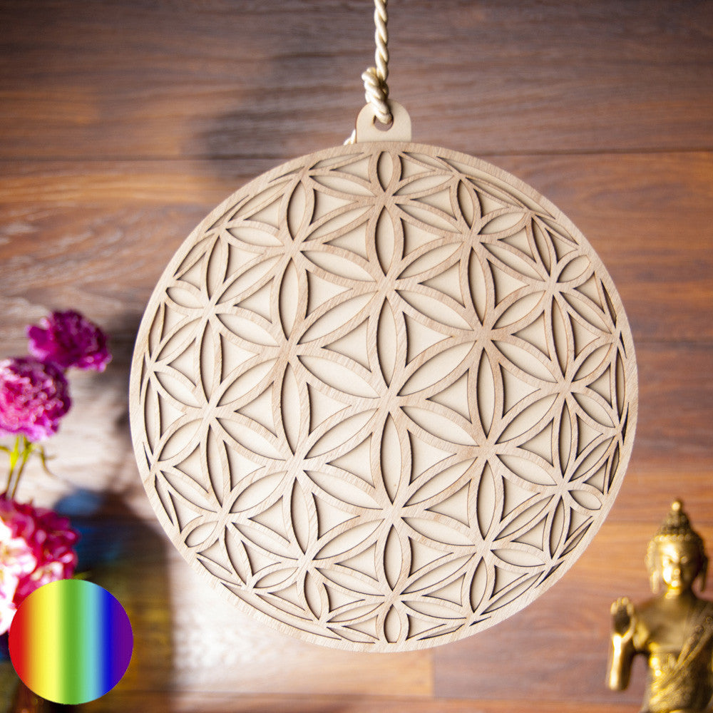 Blume des Lebens - Holz-Wandbild