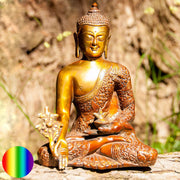 Medizin Buddha - Messing | mit Kräutertopf