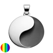 Ying Yang Symbolschmuck Anhänger teilgeschwärzt
