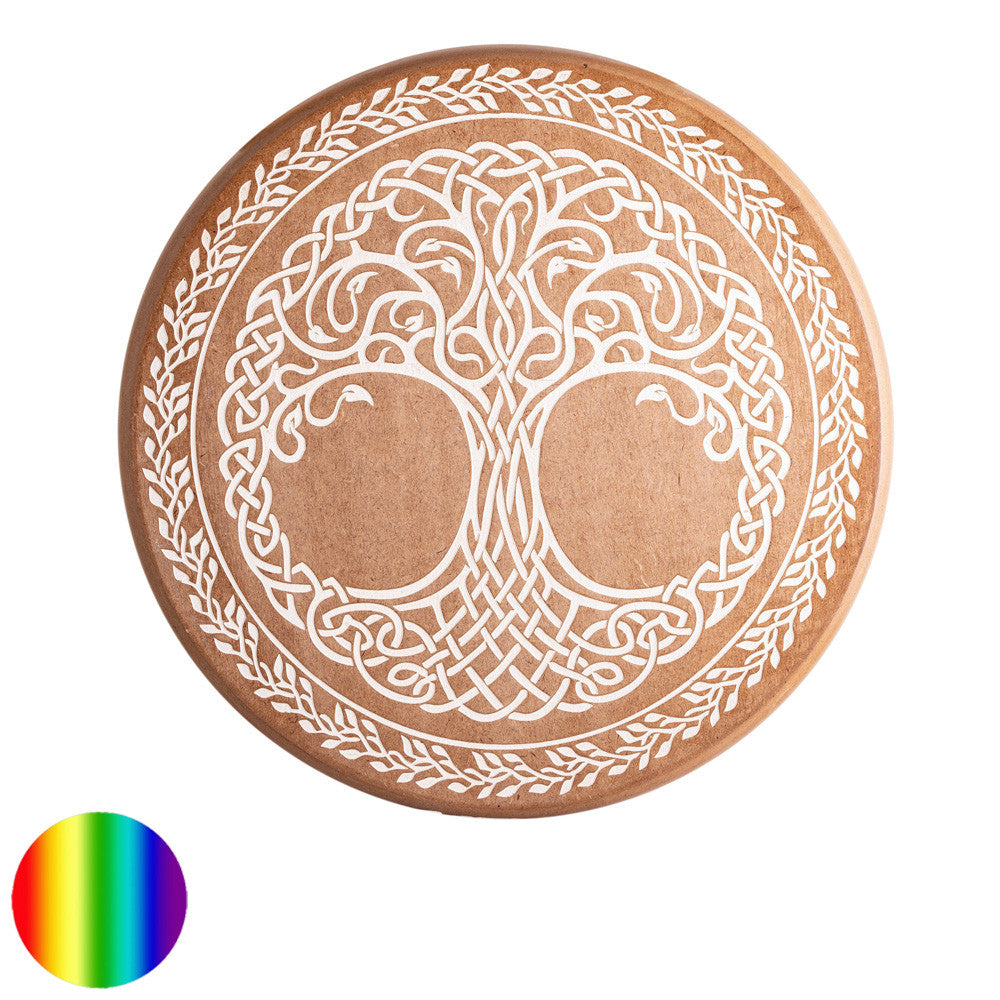 Energieplatte Holz - Yggdrasil | 30 cm Durchmesser