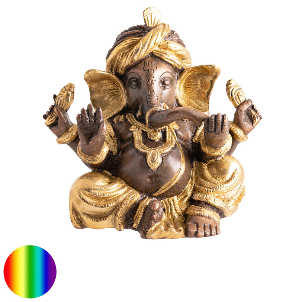 Ganesha - Turban Messing | Symbol für Glück, Erfolg, gutes Gelingen