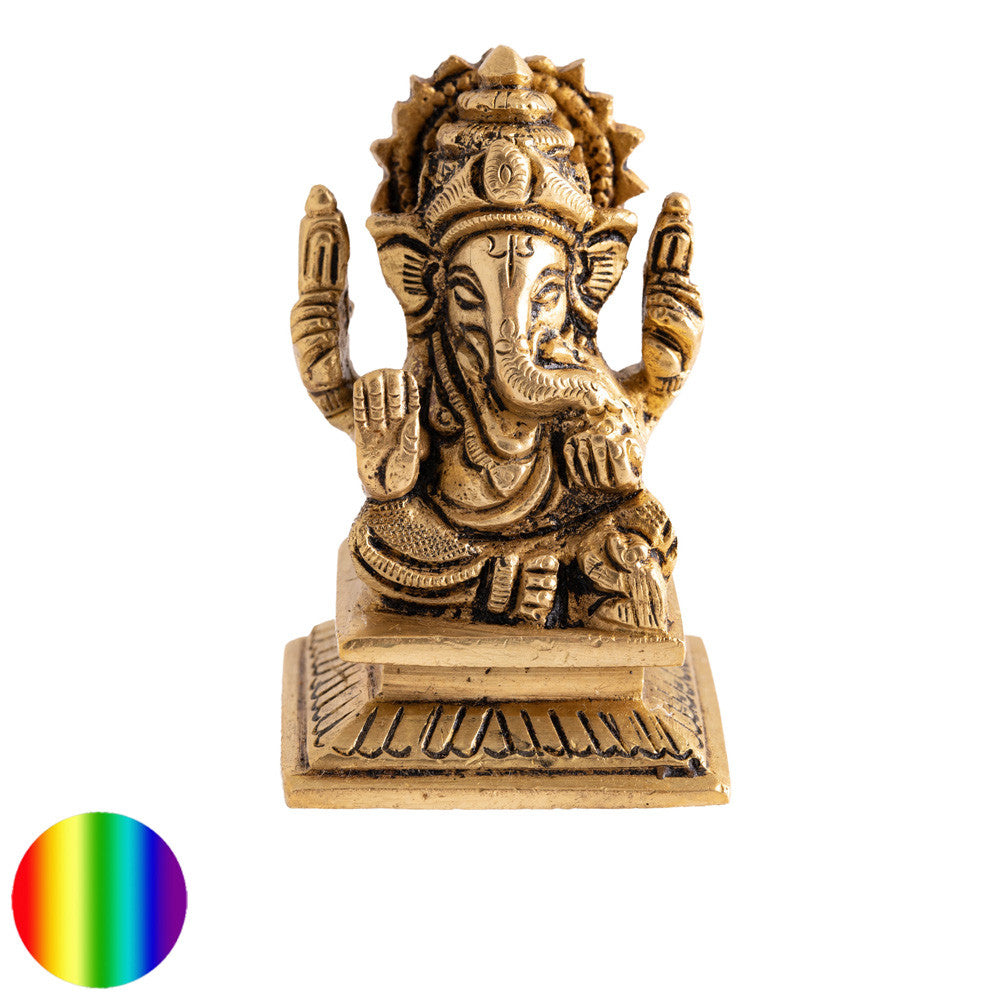 Ganesha aus Sockel - Messing  | Symbol für Glück und Erfolg