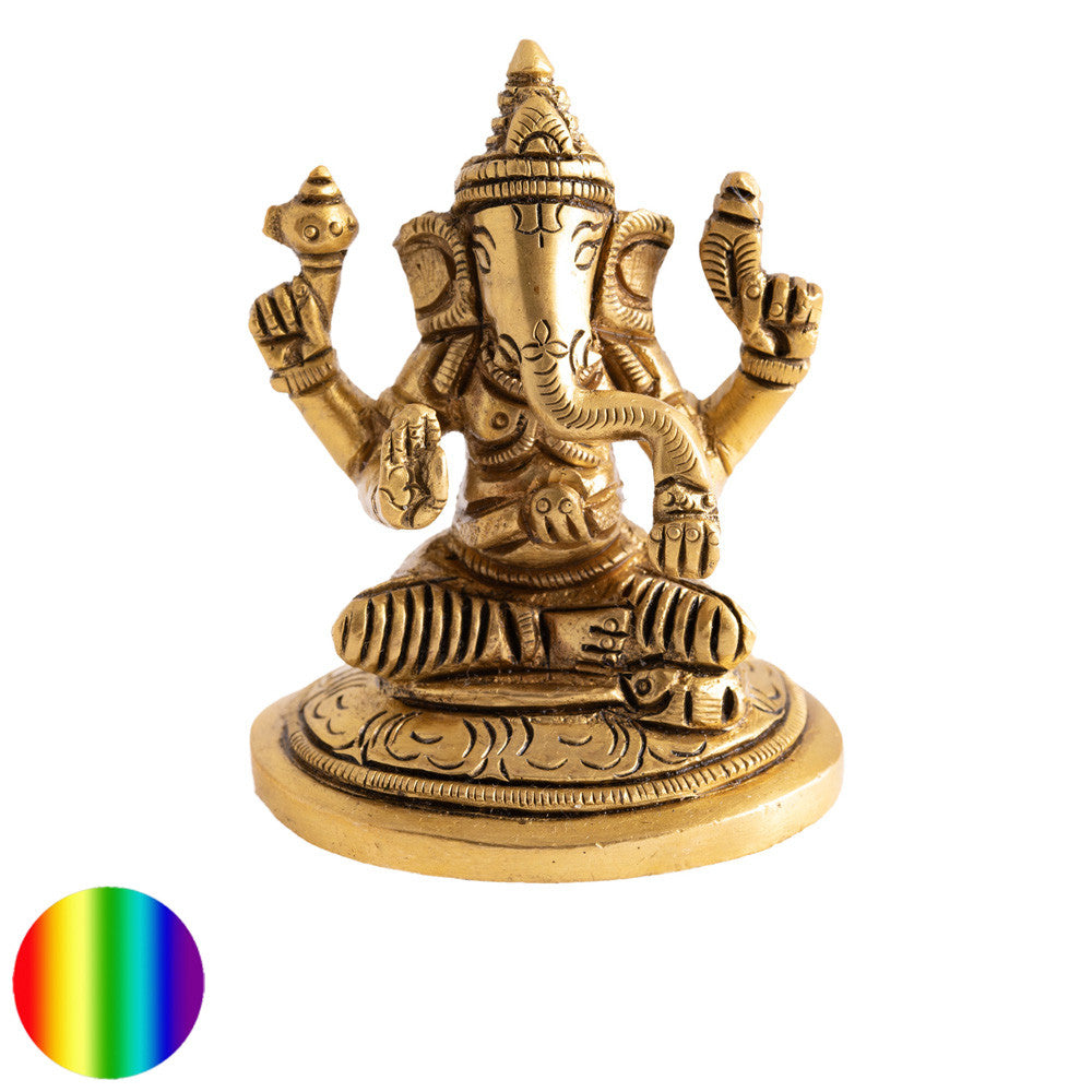 Ganesha Matt-Gold Finish - Messing | Symbol für Glück und Erfolg