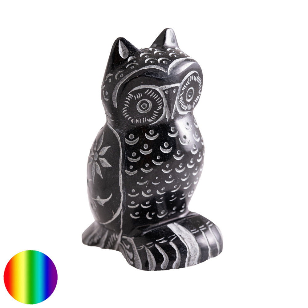Krafttier Eule 7cm Speckstein | macht Unbewusstes bewusst