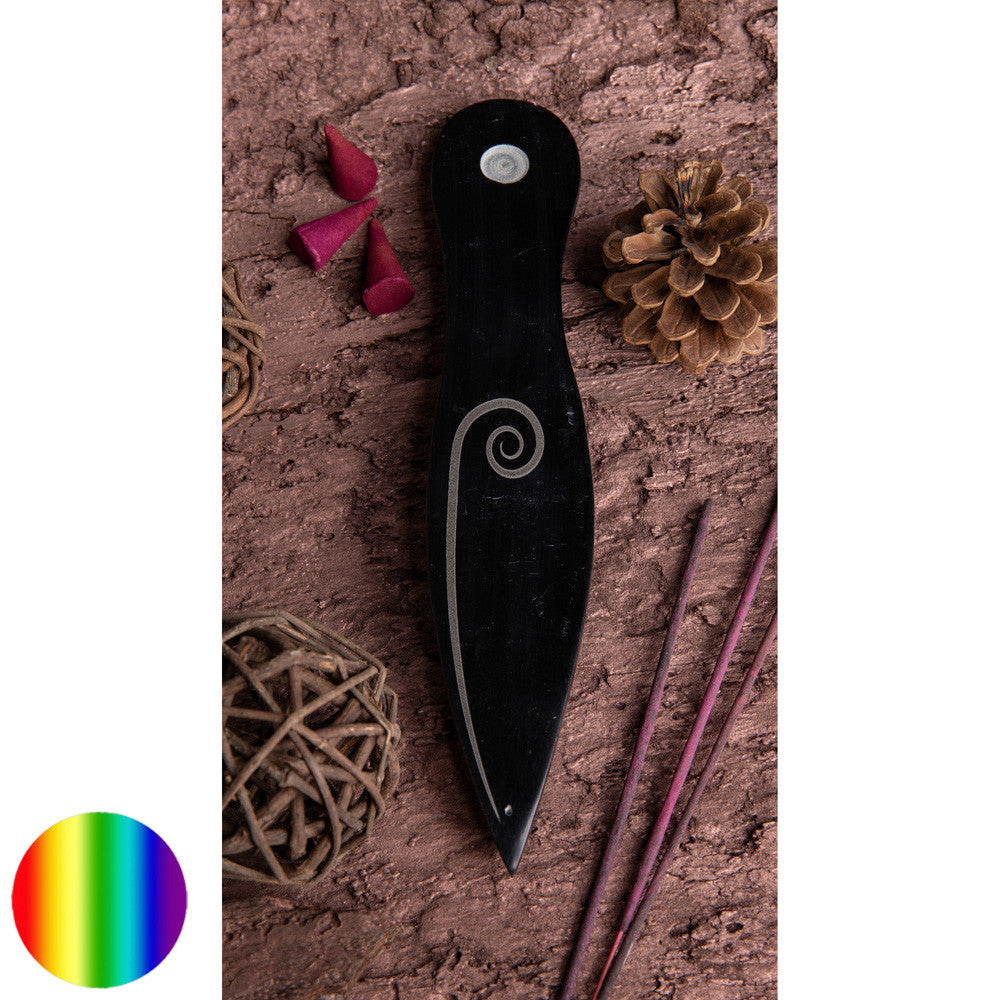 Halter Räucher-Stäbchen & Kegel | aus schwarzem Marmor