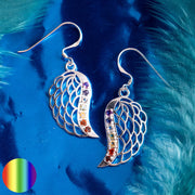 Ohrhänger - Engelsflügel Chakra | 925 Sterling Silber und Edelsteinen