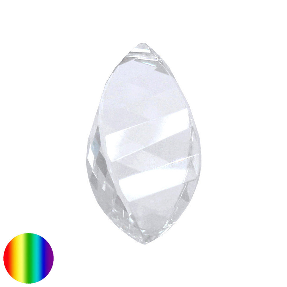 Regenbogen-Kristall - Spirale 50mm | facettiert geschliffen