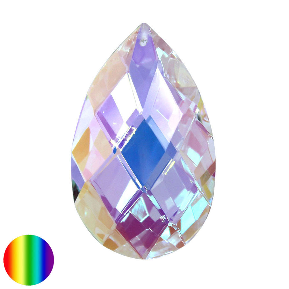 Regenbogen-Kristall - Salzburger Raute irisierend 76mm | facettiert