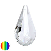 Regenbogen-Kristall - Mandel halbrund 76mm | facettiert geschliffen