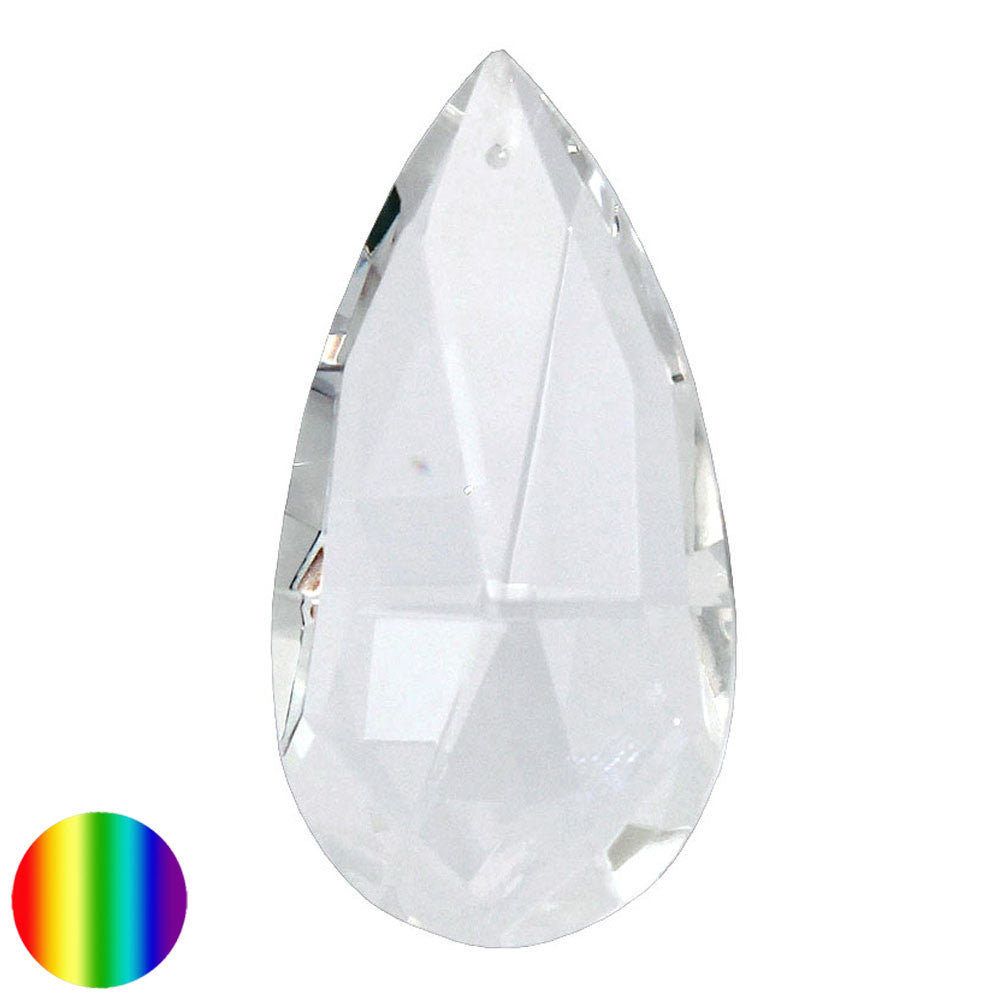 Regenbogen-Kristall - Mandel Elegance 89mm | facettiert geschliffen