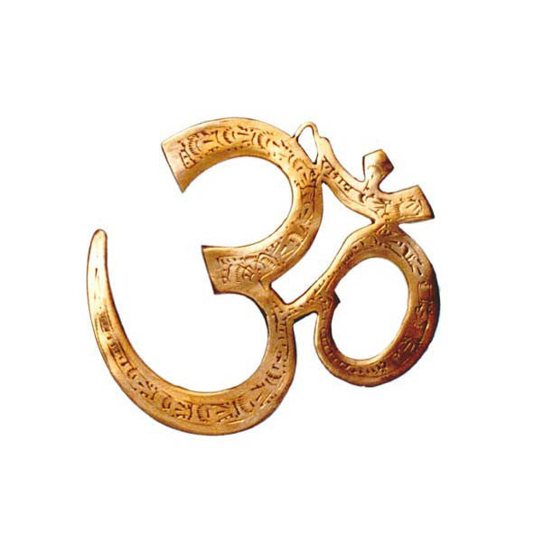 Wandbild - Symbol Om 17cm |  | reines Messing mit Gravur