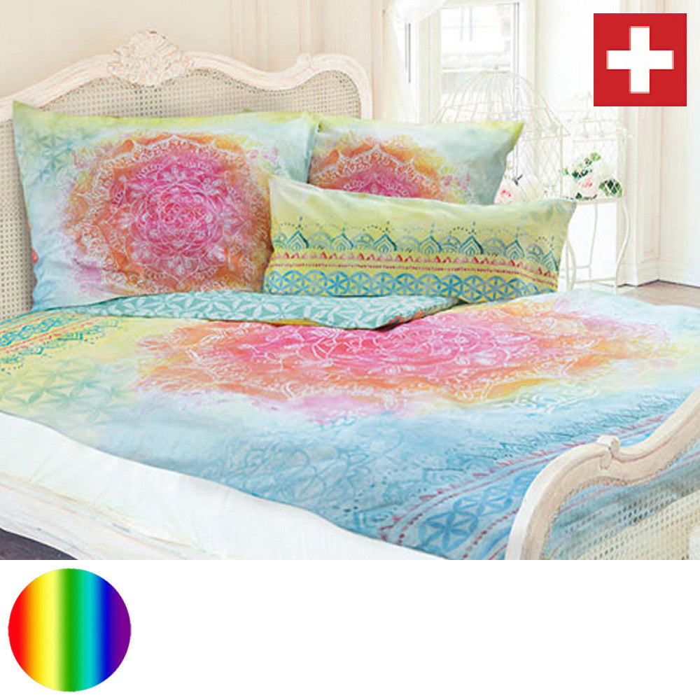 Spirit of Om Bettwäsche Garnitur Faszination-Rainbow | Schweizermass
