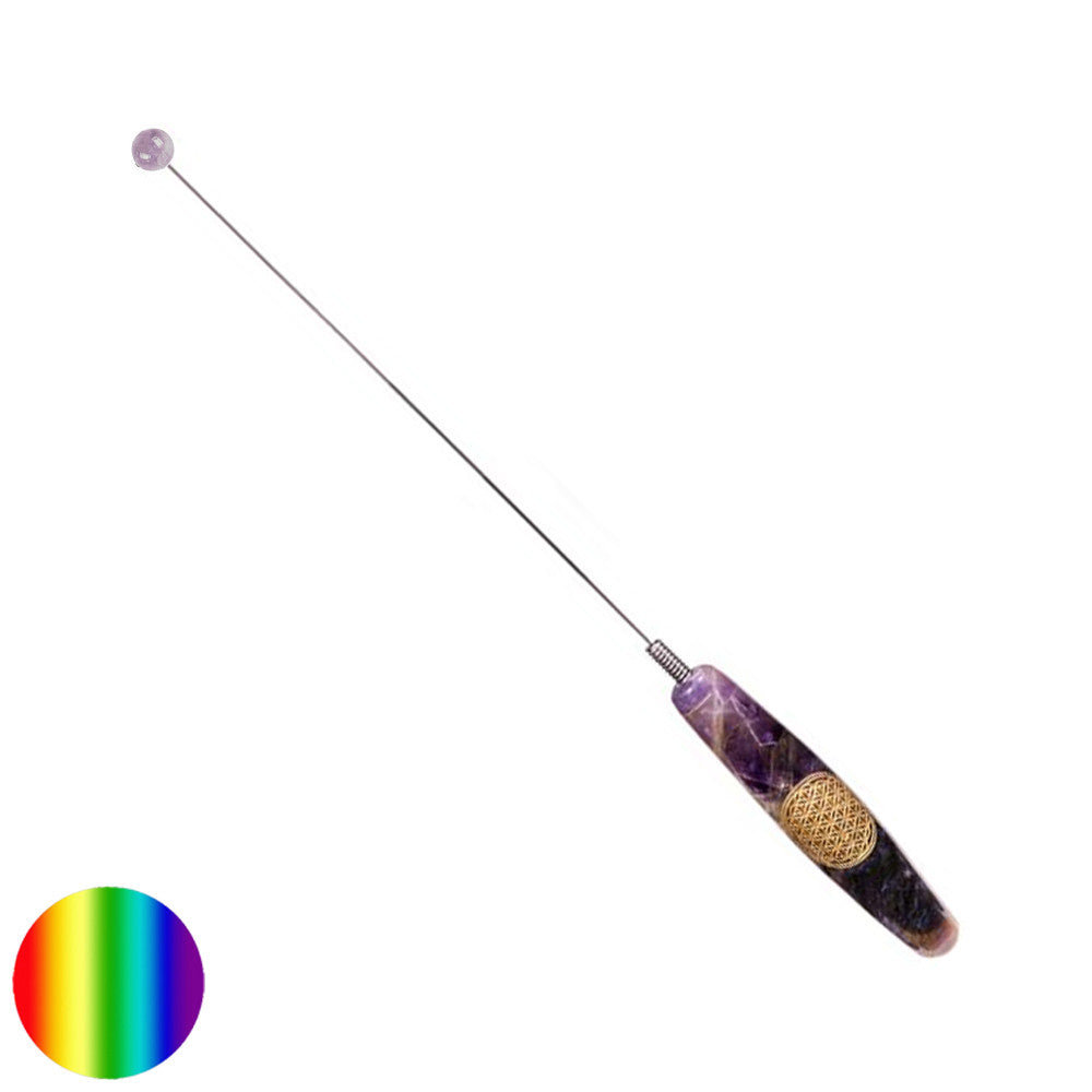 Tensor Lebensblume Amethyst | mit kurzem Federdraht