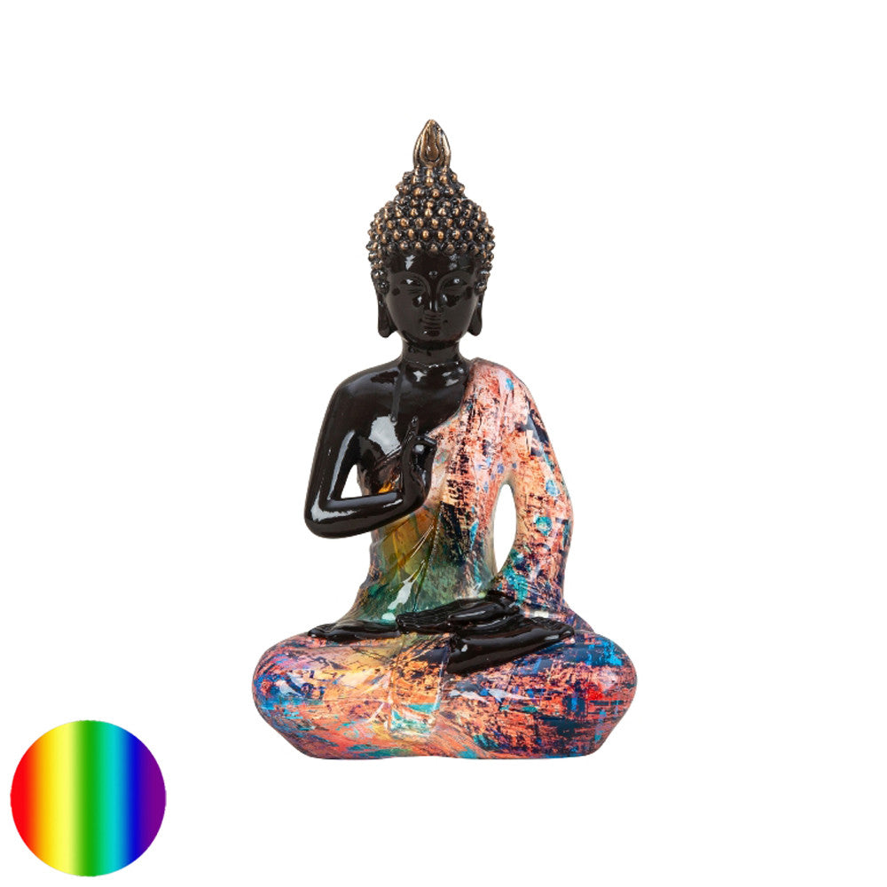 Buddha Statue - bunt 26cm | Polyresin