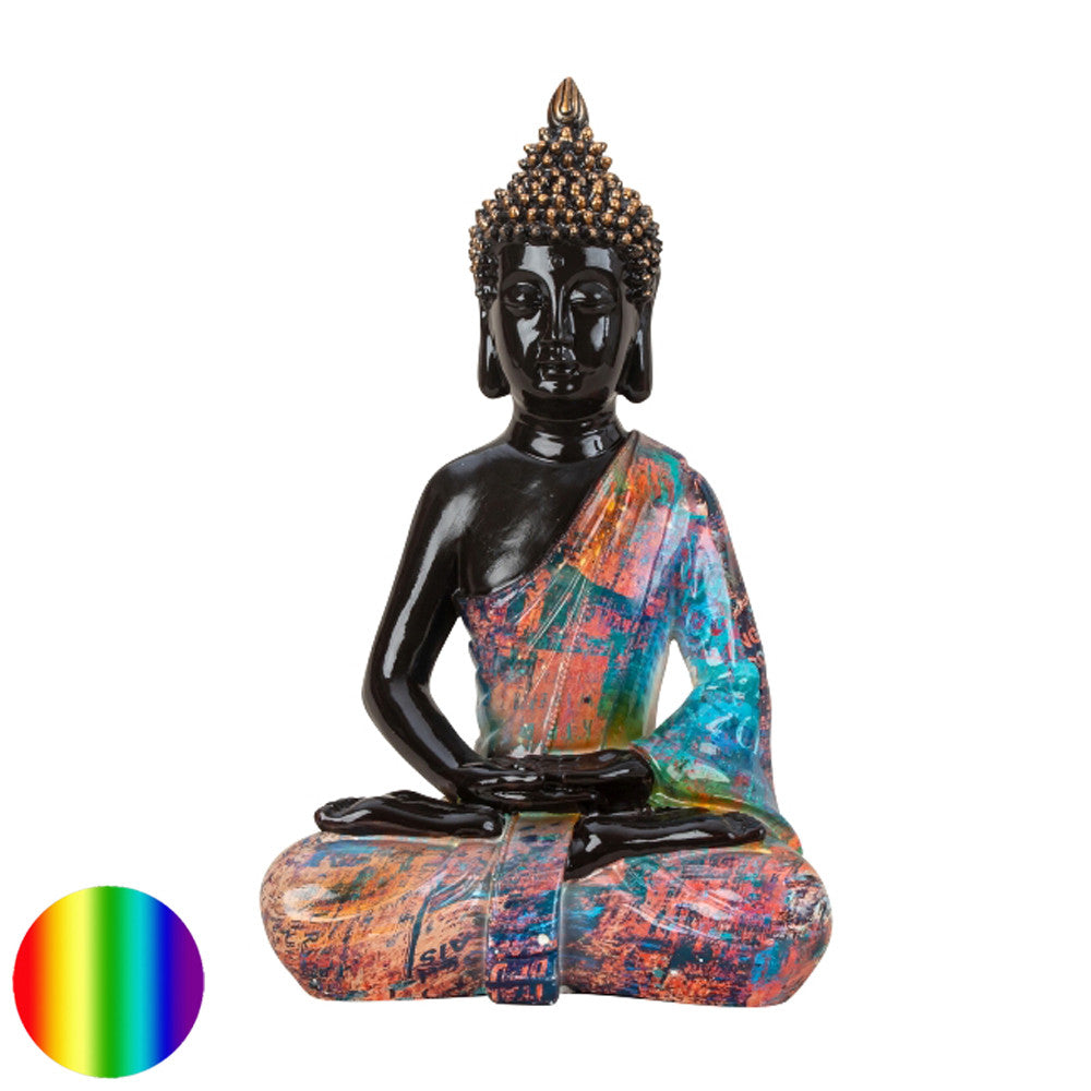 Buddha Statue - bunt 39cm | Polyresin