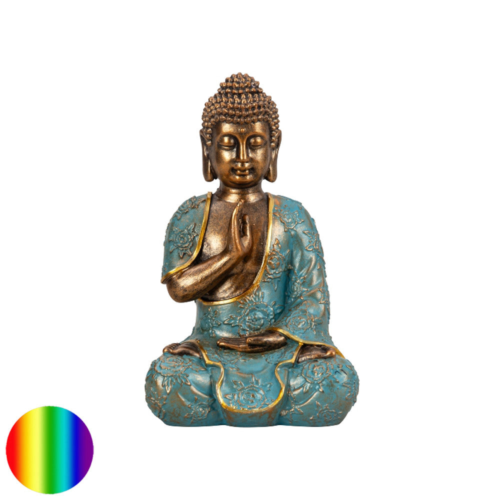 Buddha Statue - bunt 23cm | Polyresin