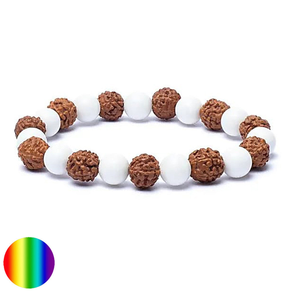 Mala Armband - Rudraksha - Muschel | ohne Metall