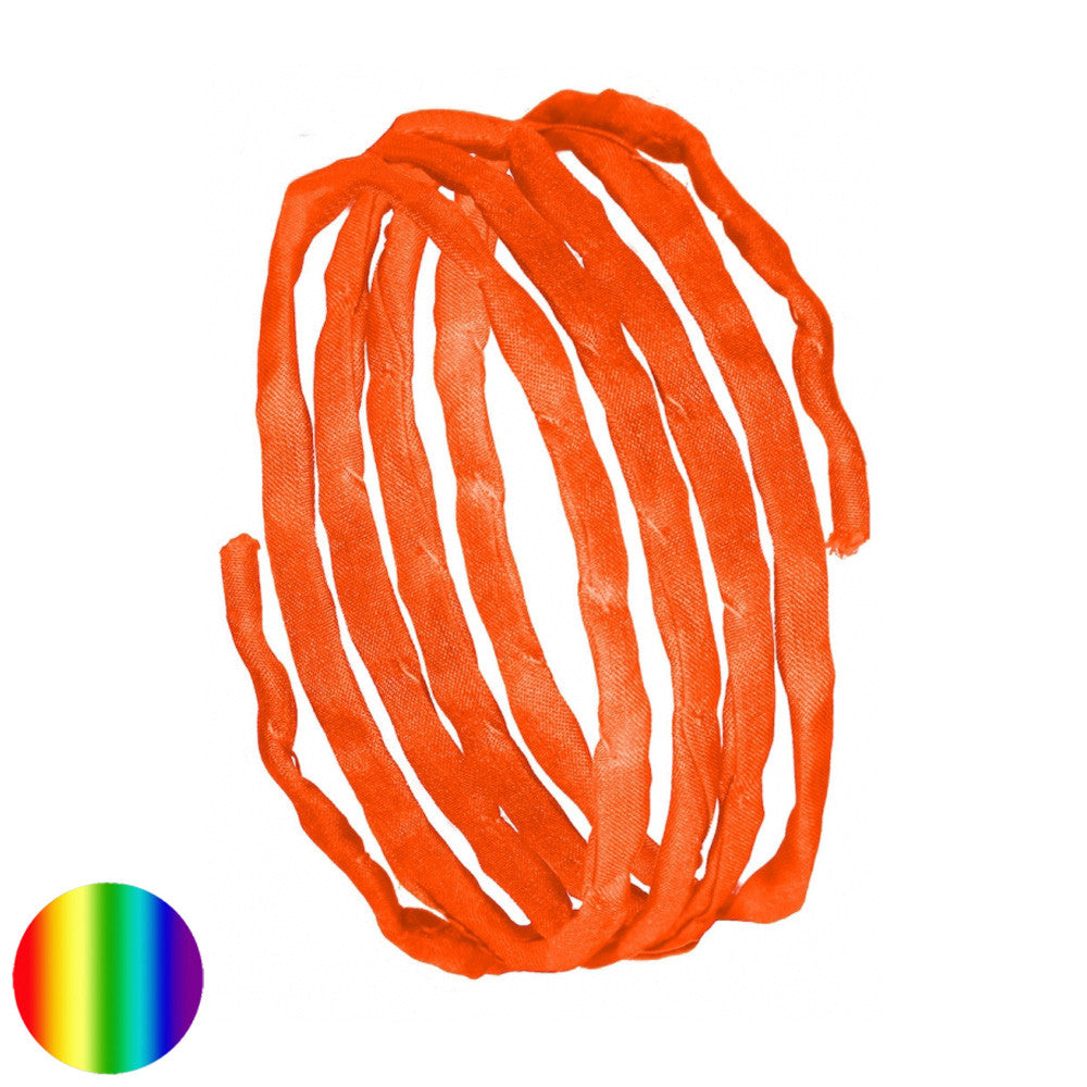 Seidenband 100 cm Orange | Habotai-Seide