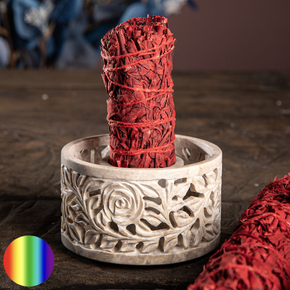 Smudge Bowl - Yara 90mm  | mit indischer Schnitzkunst