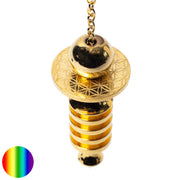 Isis Pendel - vergoldet Blume des Lebens