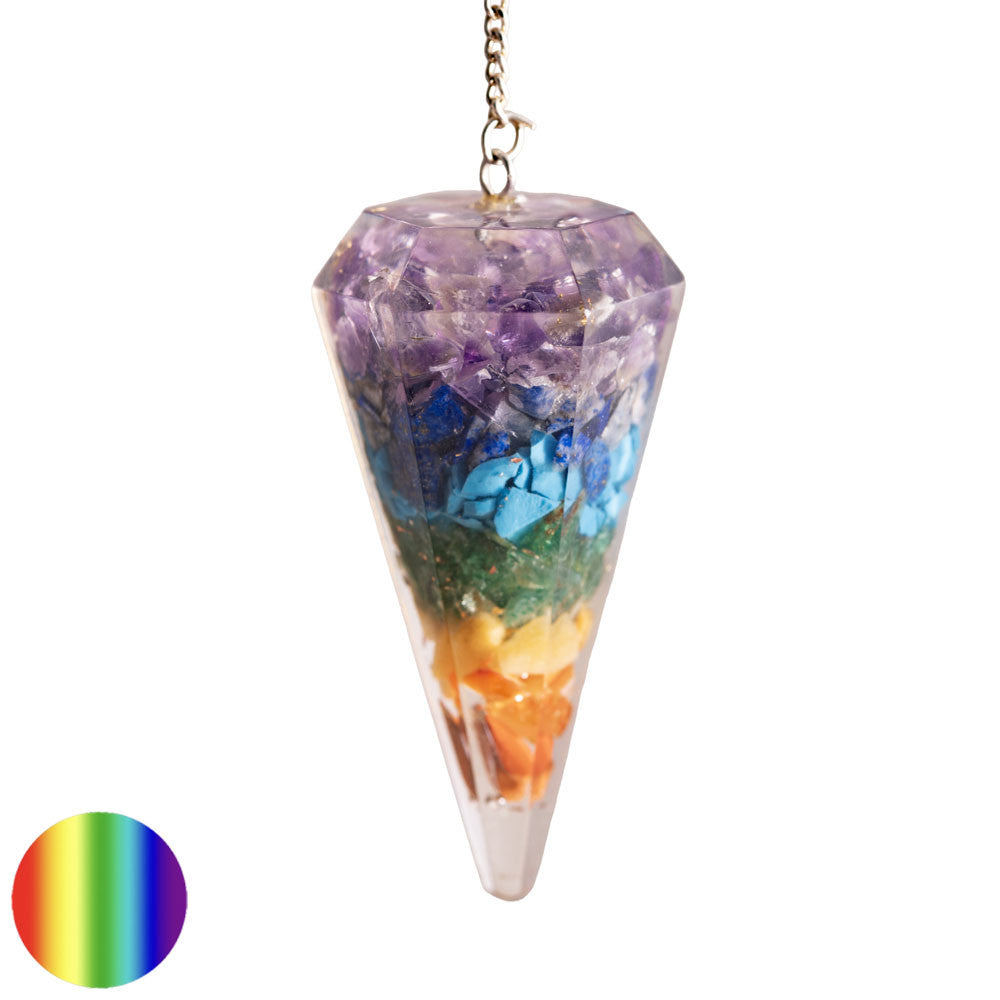 Orgon Pendel - Chakra | mit 7 Edelsteinen