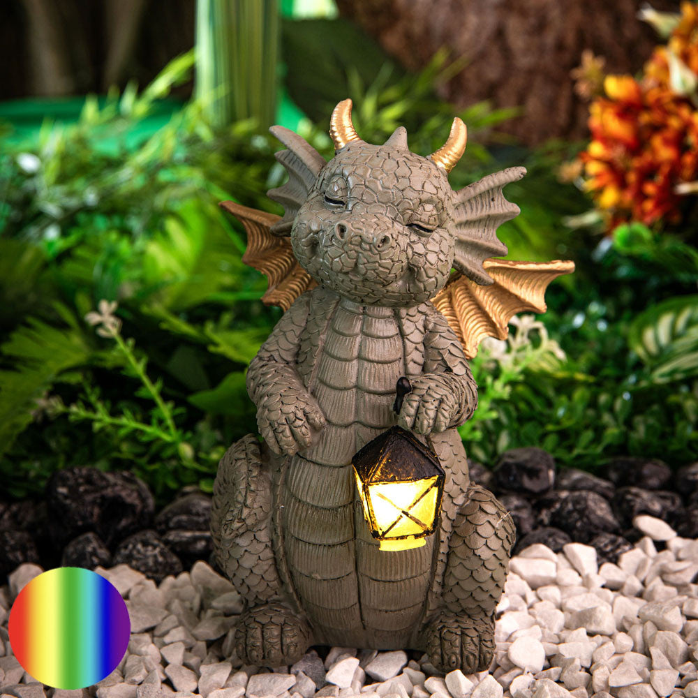 Ambientelicht - Babydrachen Umi | Kunstharz mit Solarlicht