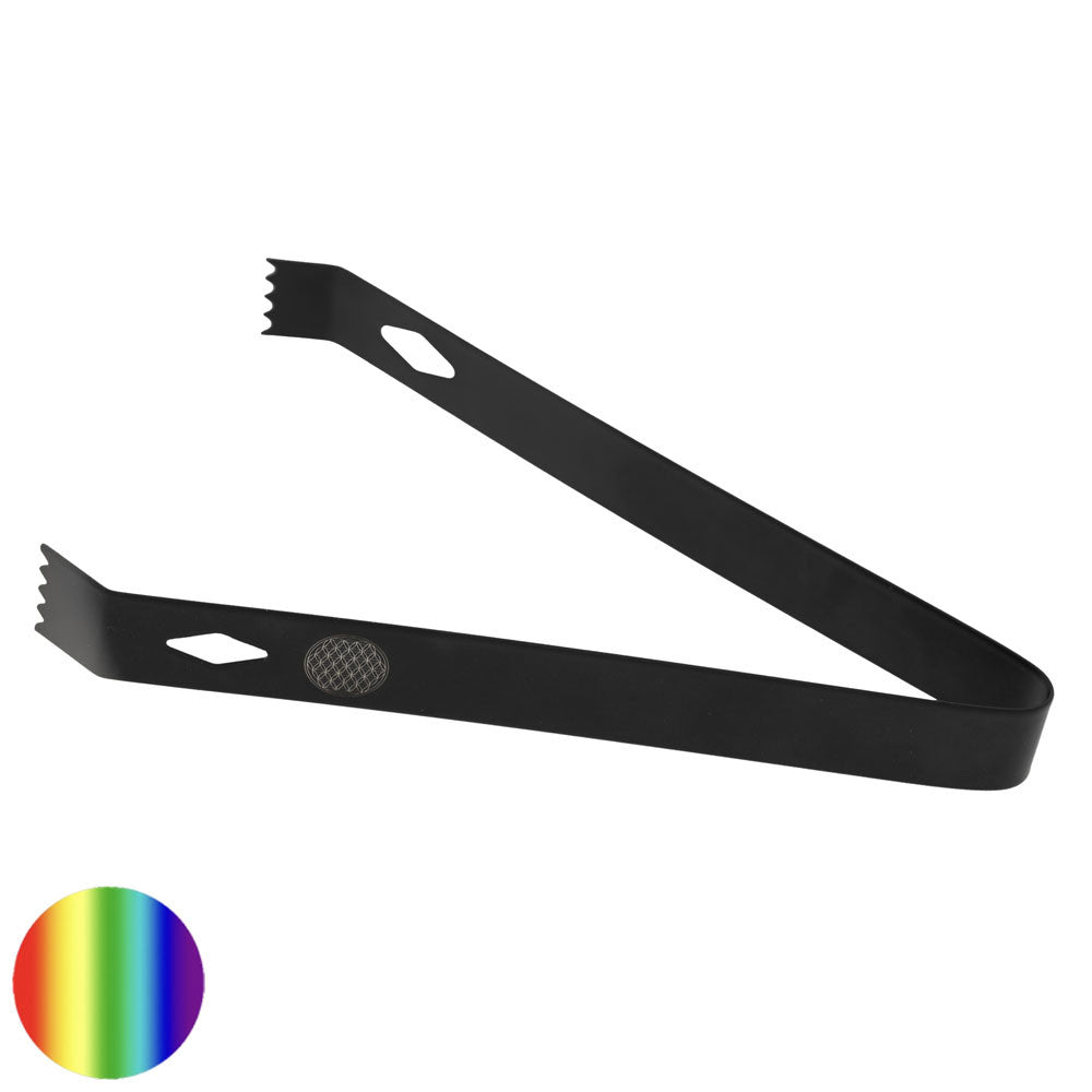 Räucherzange schwarz - Blume des Lebens | Edelstahl gepulvert