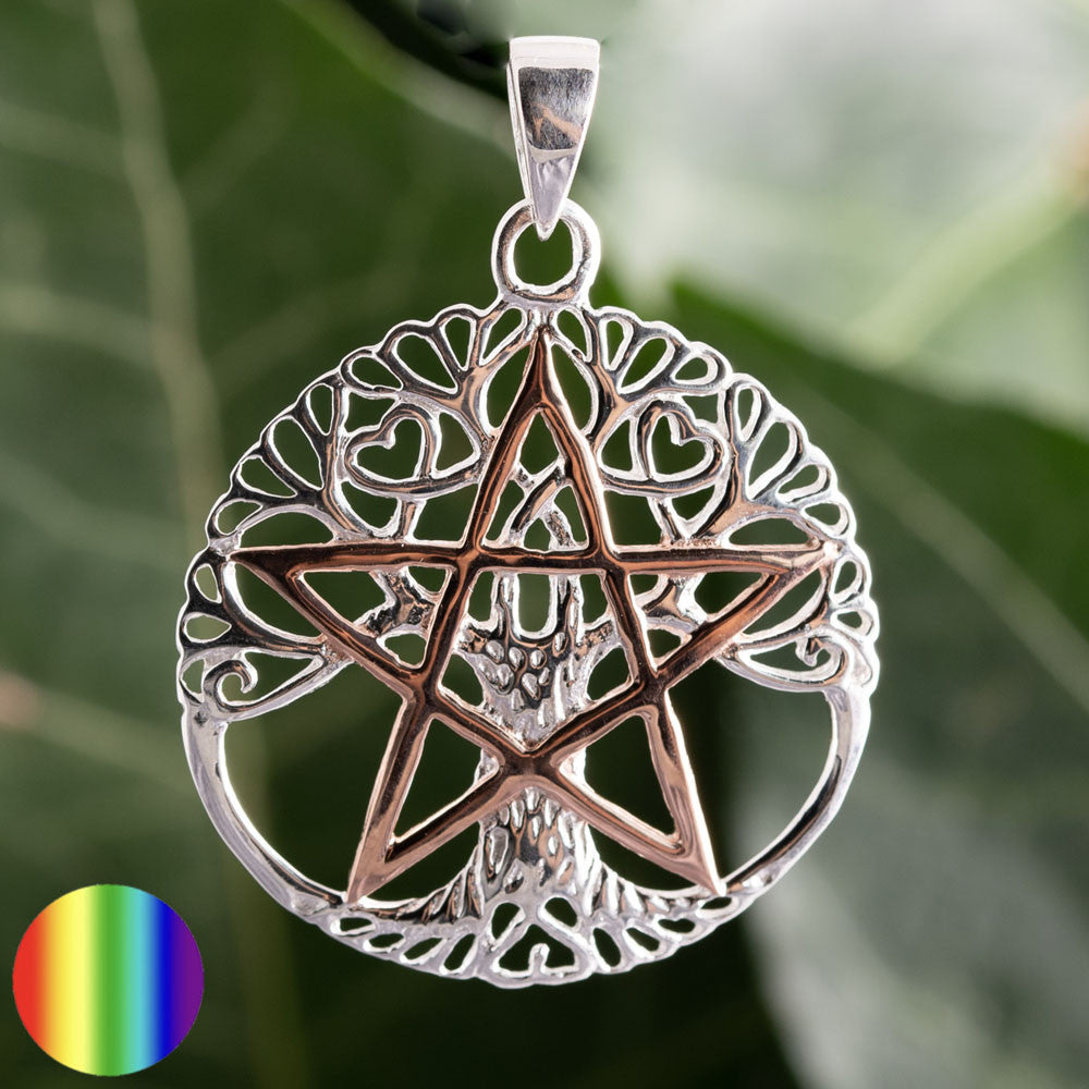 Anhänger - Yggdrasil mit Pentagramm | Keltischer Schmuck