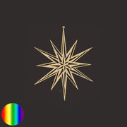 Strahlenstern Fensterbild | Messing vergoldet